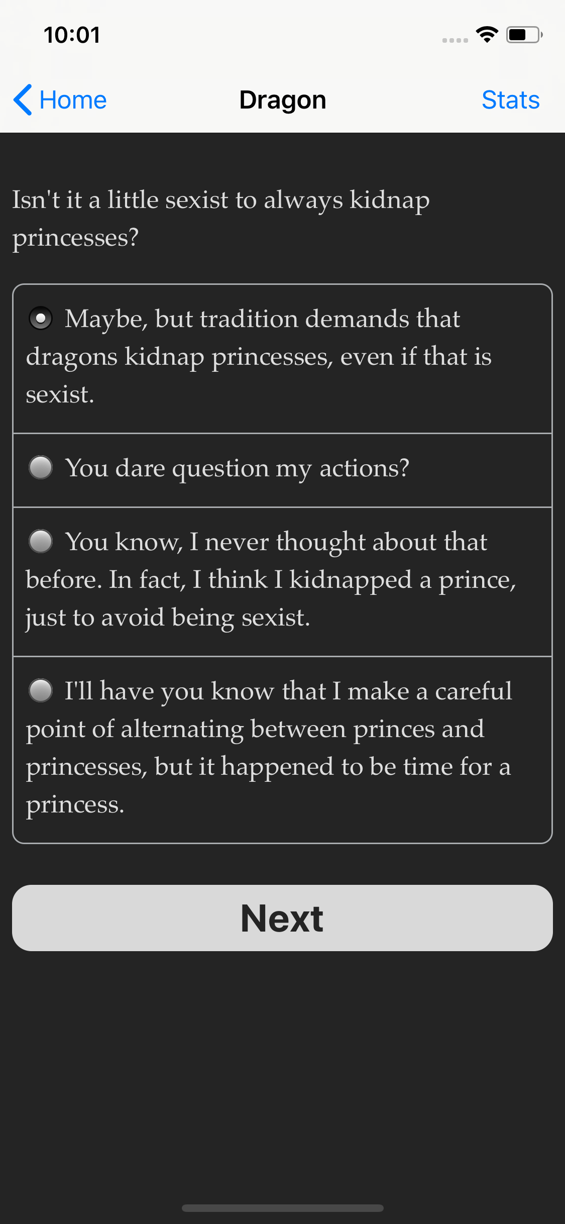 Choice of the Dragon