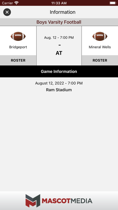 Bridgeport Athletics Screenshot