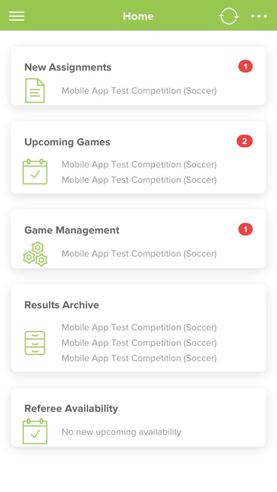 SportLoMo Game Management Screenshot