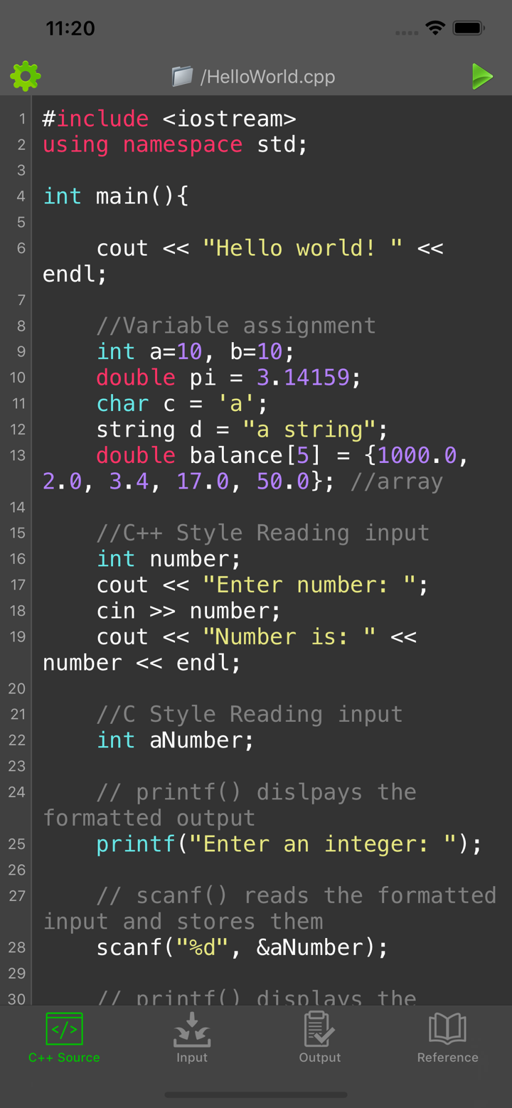 C/C++ Programming Compiler screenshot 1