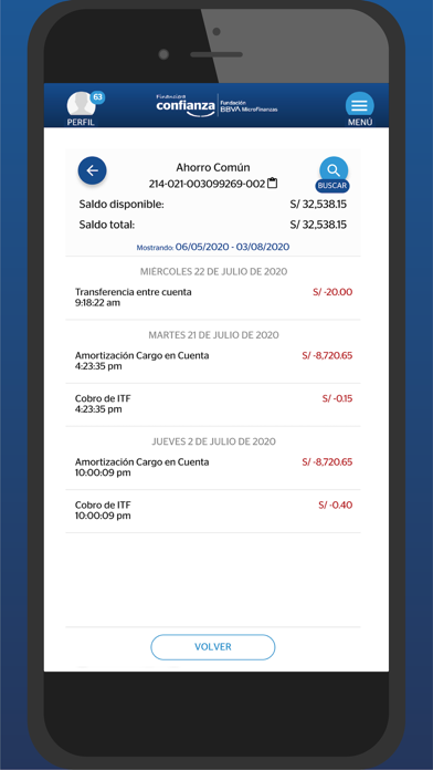 App de Financiera Confianza Screenshot