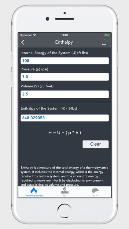 Thermodynamics Calculator lite screenshot-5