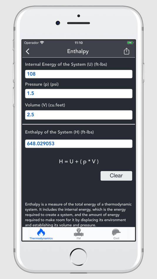 #6. Thermodynamics Calculator lite (iOS) Podle: V PUGAZHENTHI