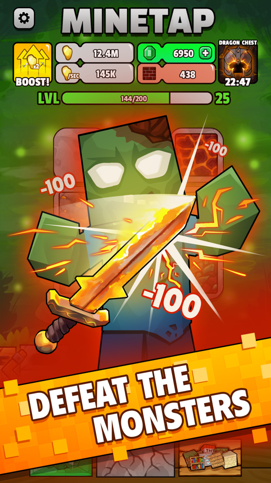 #4. Minetap: Merge-Idle RPG (iOS) 来自: Geeky House FZ-LLC