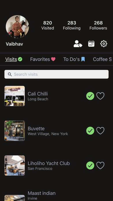 Truffle: Restaurant Tracker Screenshot