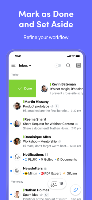 ‎Spark Mail + AI: Email Inbox Screenshot