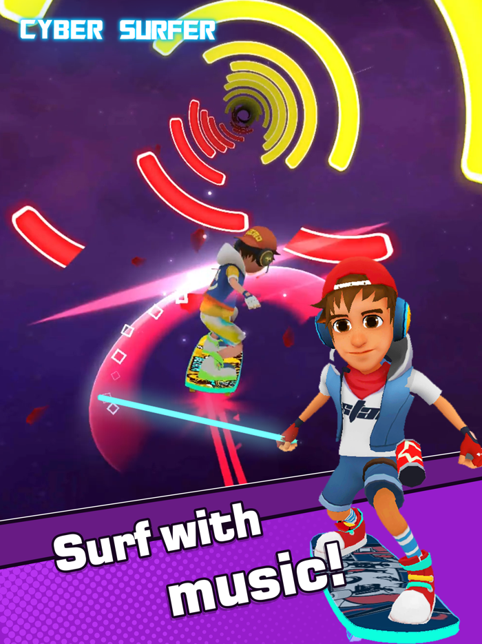 Cyber Surfer EDM and Skateboard