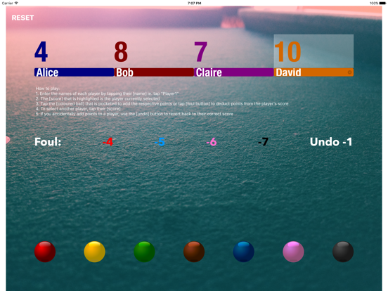 Screenshot #5 pour Snooker Scoring 1-4 players