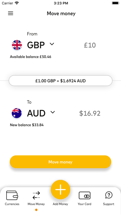 Hays Travel Currency Card Screenshot