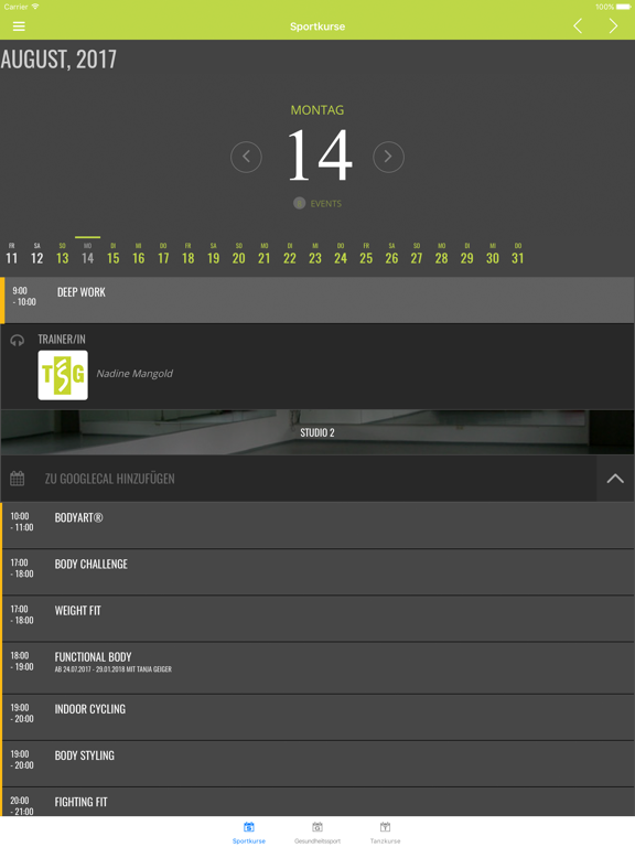 Screenshot #5 pour TSG Sportwelt
