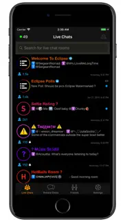 eclipse - chat rooms iphone screenshot 1