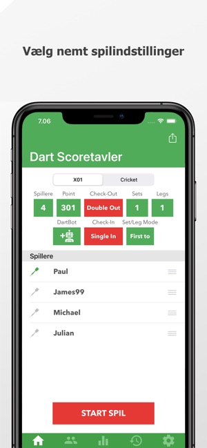 Dart Scoretavler Scores Tæller i App Store
