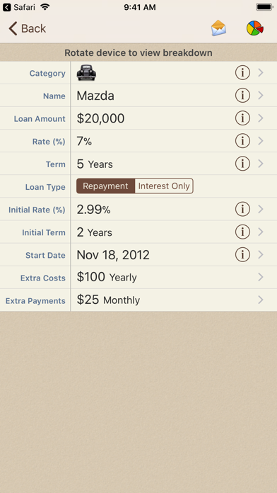 Loan Calculator + Screenshot