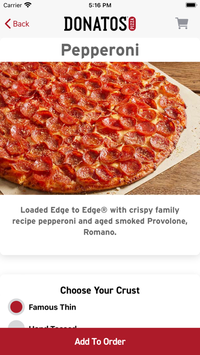 Donatos Pizza Screenshot