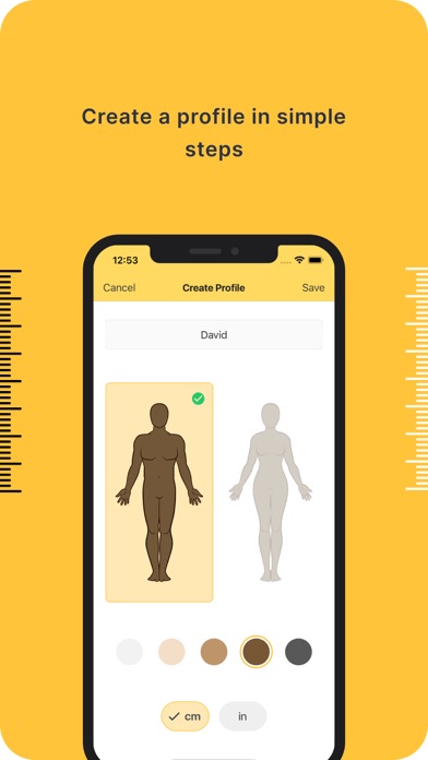 Dress Measurement Screenshot