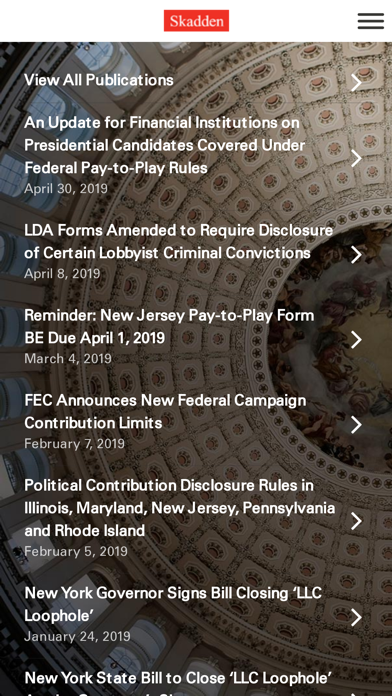 Skadden Political Law Screenshot