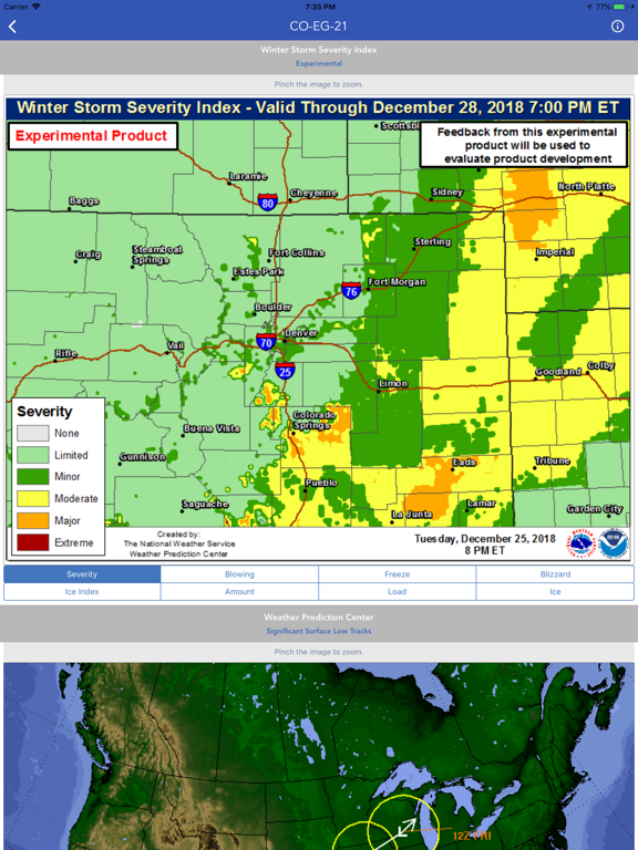 Snow Report & Forecast iPad screenshot 4 - Weather app