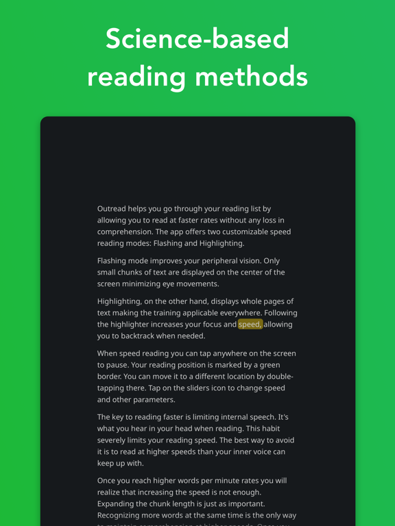 Screenshot #2 for Outread: Speed Reading