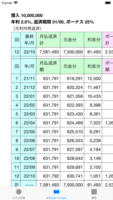 簡易型ローン計算機 LoanCalc screenshot1