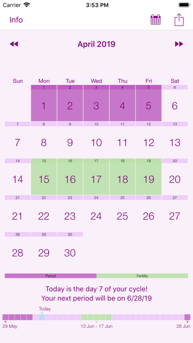 My Period Calendar Screenshot