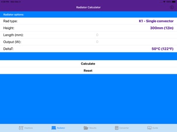 Heatloss Calculator & Guide iPad screenshot