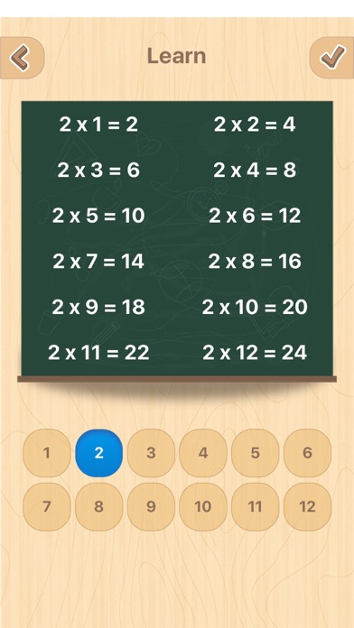 Multiplication table (Math) screenshot 2