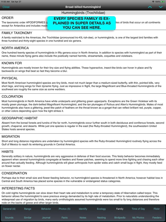 iBird Ultimate Guide to Birds iPad screenshot 9 - Reference app