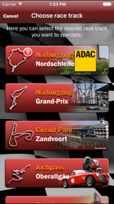Racing App screenshot