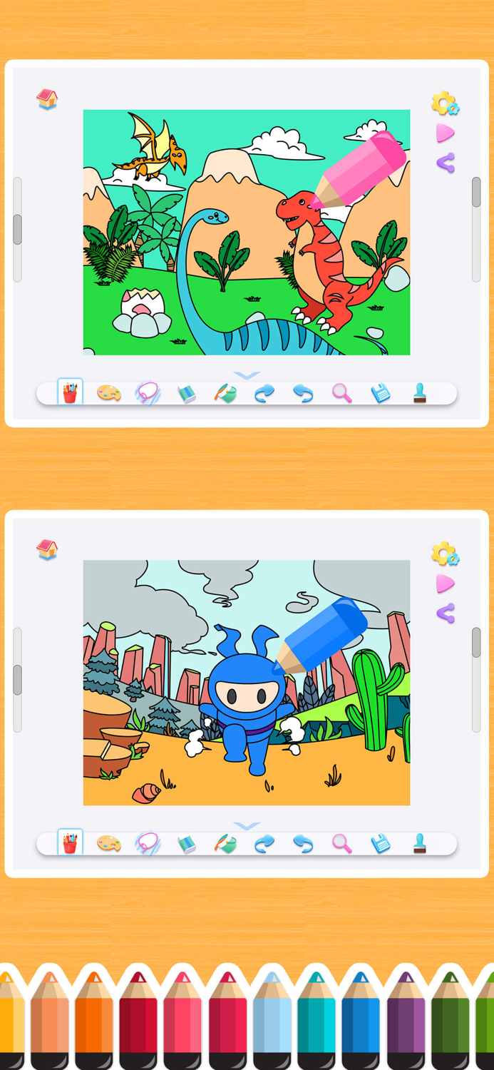 Draw by simple shapes and lines