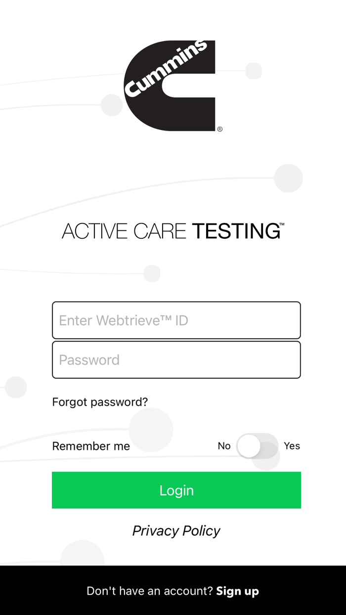 Cummins Active Care Testing