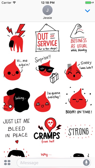 Period Survival Kit Stickers Screenshot