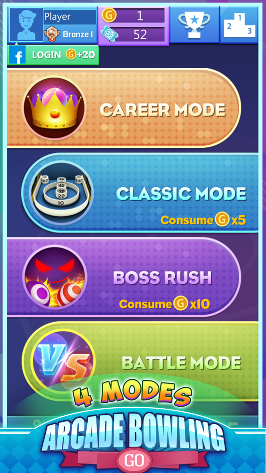 #5. Arcade Bowling Go: Board Game (iOS) Bởi: Shiquan SHI