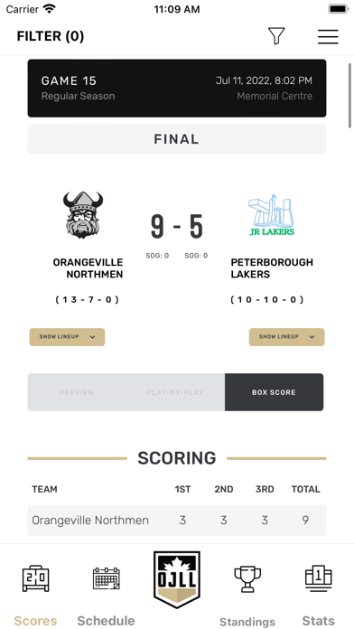 Ontario Junior Lacrosse League Screenshot