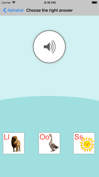 Italian Alphabet Cards Screenshot