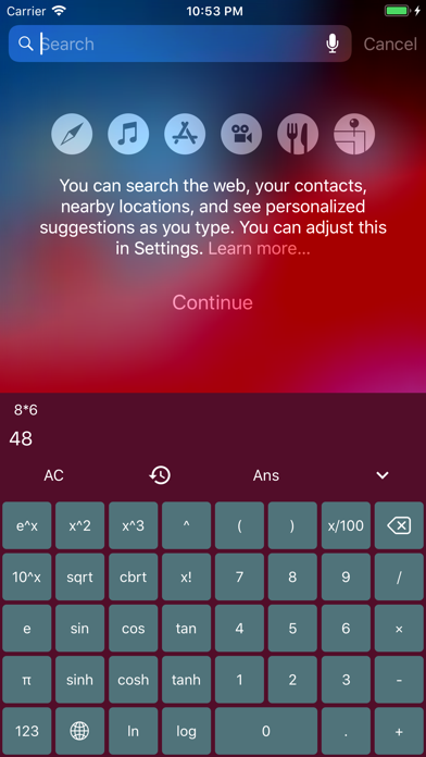 Calculator - Keyboard Support Screenshot
