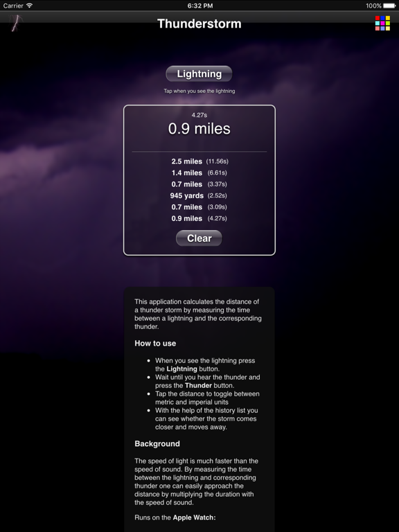 Screenshot #5 pour Thunderstorm Calculator