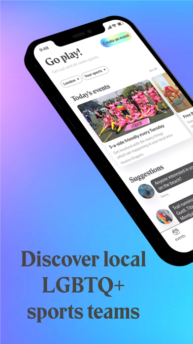 Rally: LGBTQ+ sports & fitness Screenshot