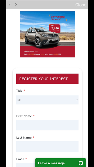 Shift Car Rental Screenshot