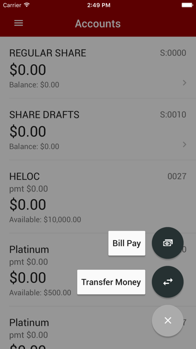 PCCU All Ways Mobile Banking Screenshot