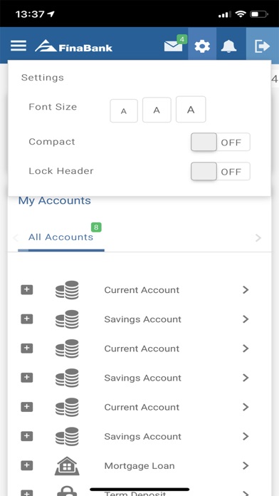 Finabank Retail Screenshot