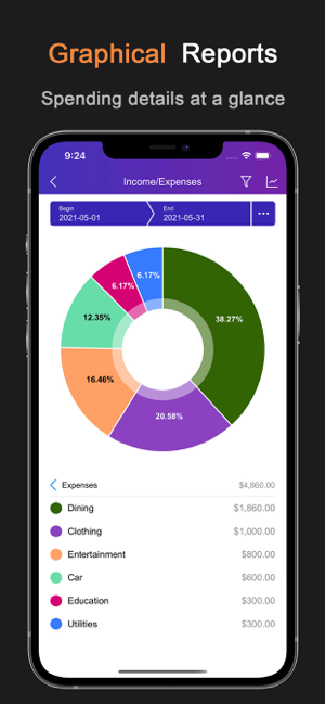 DayCost 2 – Screenshot der persönlichen Finanzen