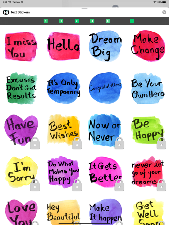 Text Stickers ⋆ iPad screenshot 5 - Stickers app