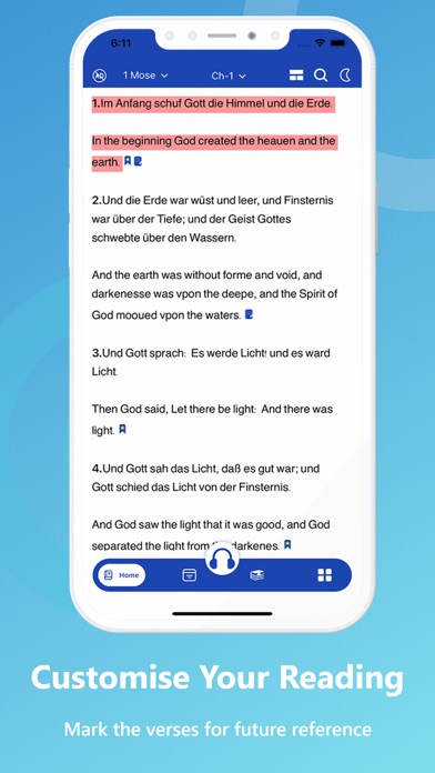 German English Bible. Screenshot