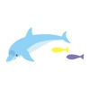 Sea illustration sticker icon