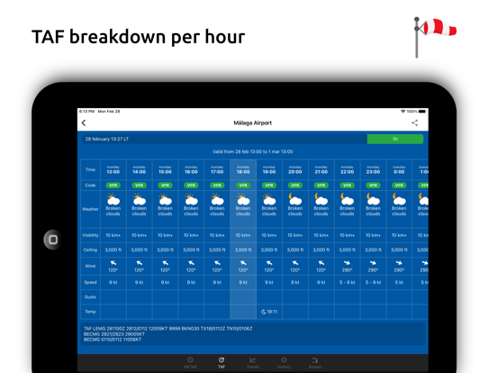 Metar-Taf iPad app afbeelding 4