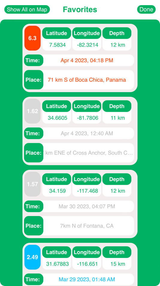 #3. EarthQuake Map (iOS) 由: Illés László