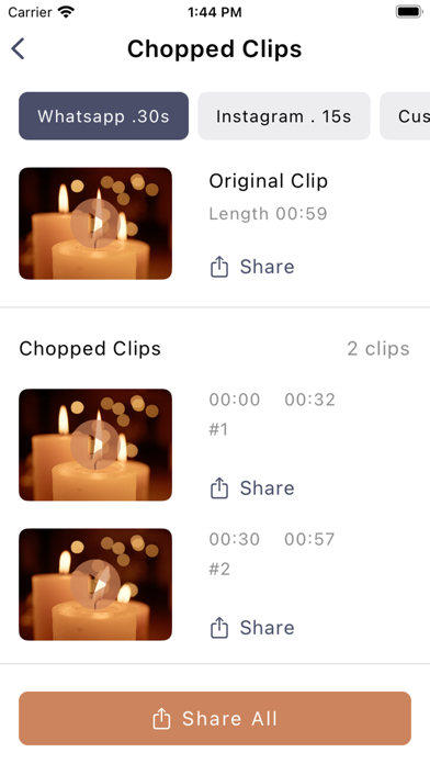 Screenshot #1 pour Chop Sticks - Video Cutter