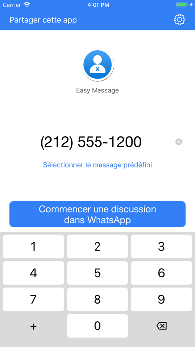 Screenshot #1 pour Easy Message for WhatsApp