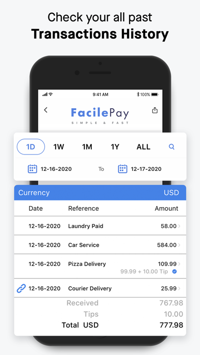 FacilePay for Stripe Payments Screenshot