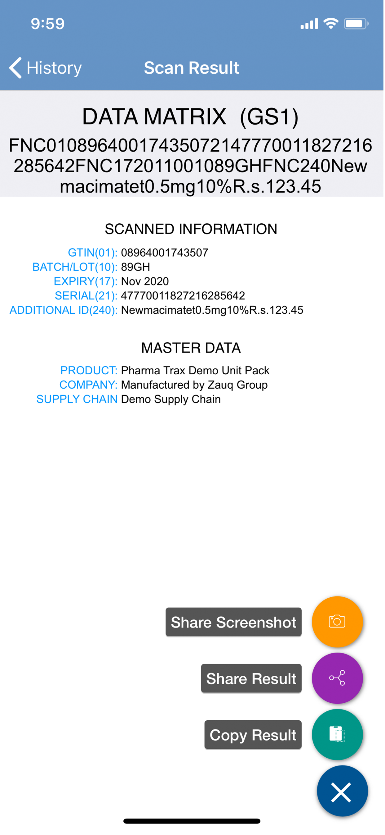 PHARMA TRAX SCANNER